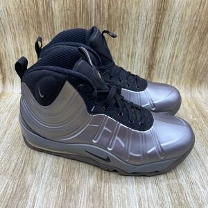 Nike Air Baskin Posite Men's Size 10.5 Metallic Pewter Shoes Sneakers 618056-002